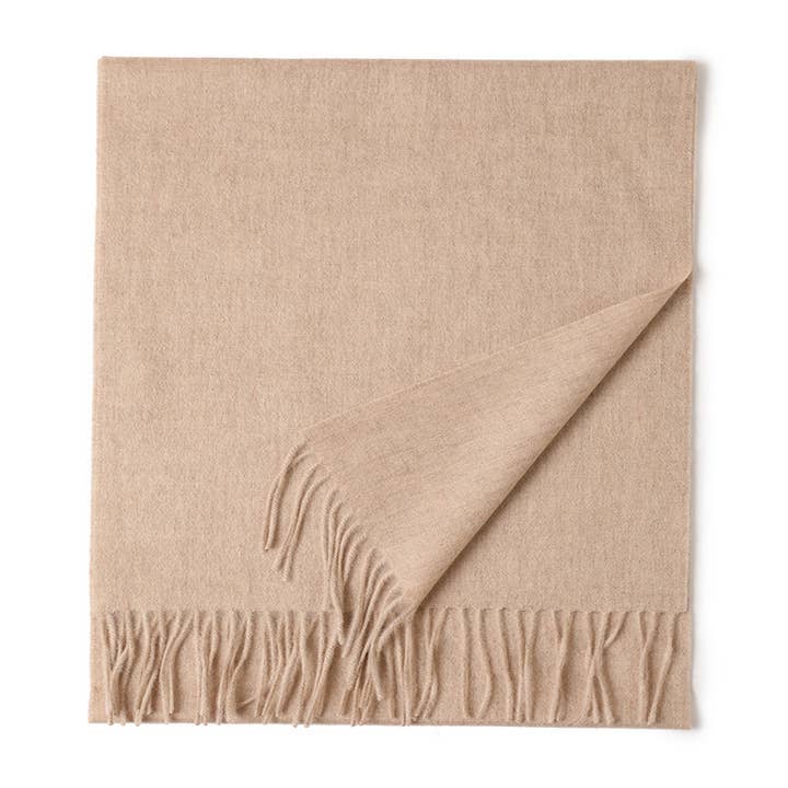 ACCITY - Wholesale Scarf - Unisex - Unisex Wool Scarf – Soft Solid Color with Tassels_CWASC27077