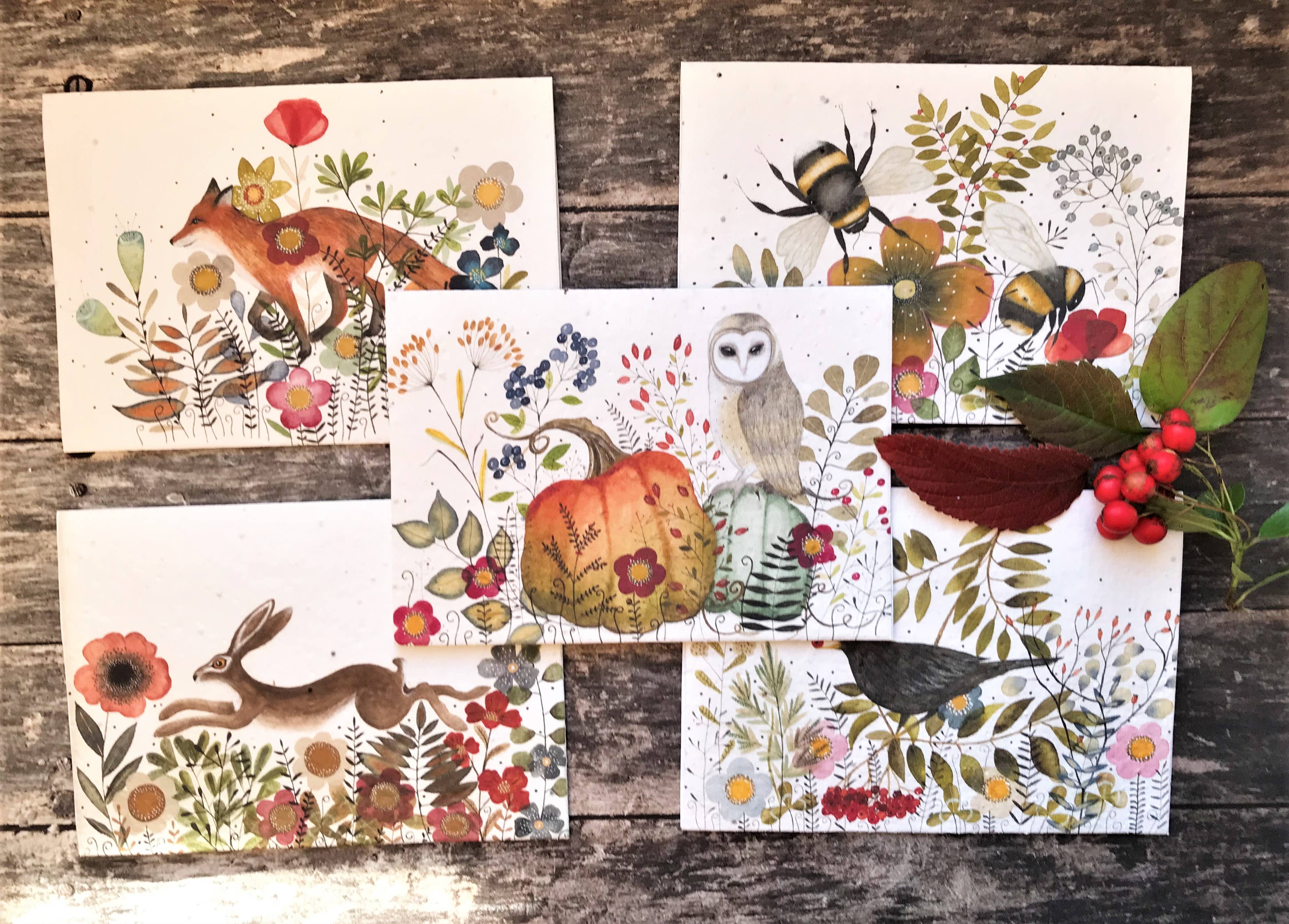 Erika's Whimsical Art – wholesale Birthday card – Plantable Seed Paper Birthday Card, Blank Inside11