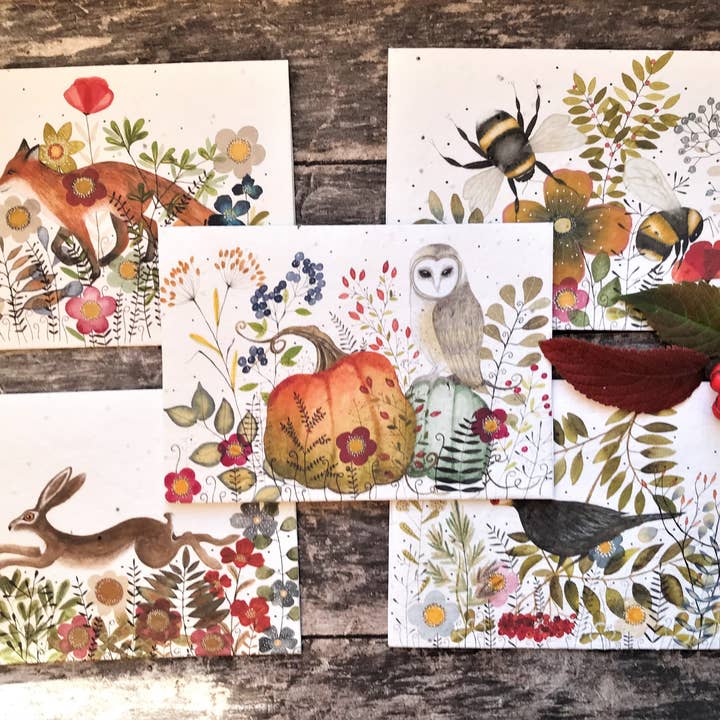 Erika's Whimsical Art – wholesale Birthday card – Plantable Seed Paper Birthday Card, Blank Inside11