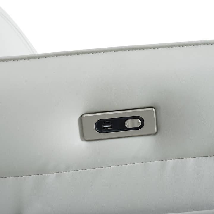 HOMYCASA DESIGN INC - Wholesale Chair - 270° Power Swivel Rocker Recliner, PU Leather Glider, Gray22