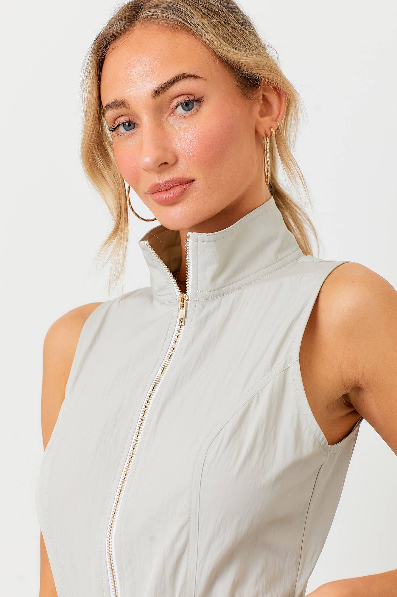 BABY PINK - Vendita all'ingrosso Vestito - Donna - Abito Mini Senza Maniche con Cintura Utilitaria8