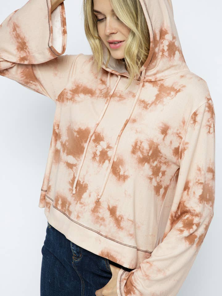 MOLETOM COM CAPUZ TIE DYE MANGA SINO por atacado de Twenty Second