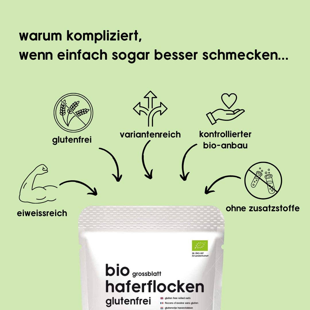 Organic Workout – wholesale Protein-/superfoodpulver – Ekologiska glutenfria stora havreflingor – 450 g1