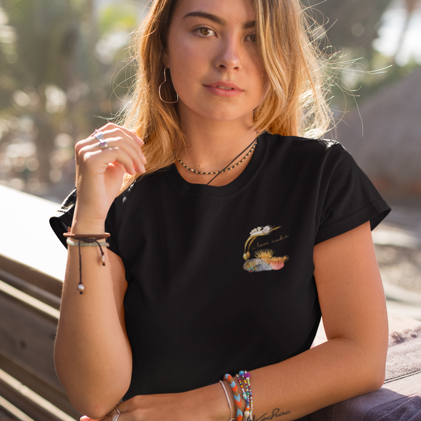 I LOVE NUDIS - Wholesale Screen Printed T-Shirt - Unisex - I LOVE NUDIS™ Watercolor Ocean Creatures 100% Cotton Tee6