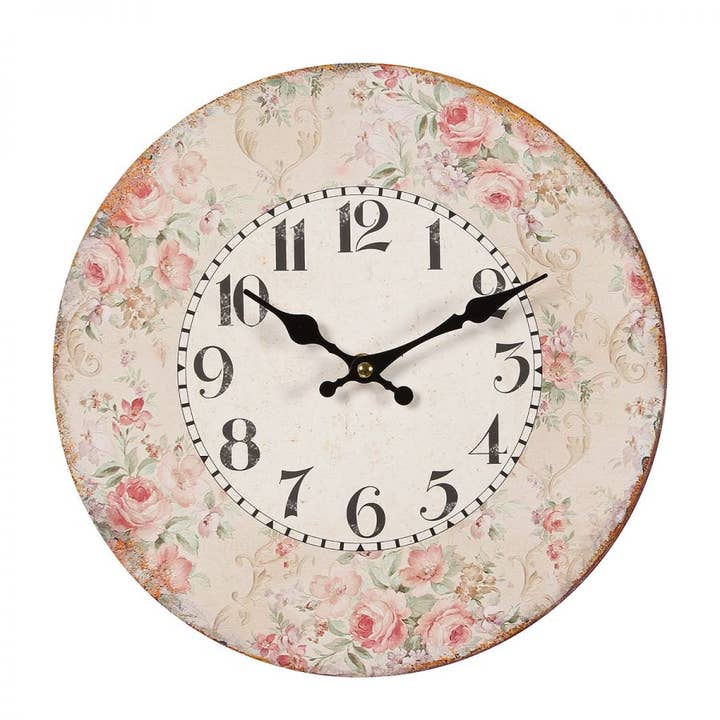 Orologio da parete Roses 28cm per la vendita all'ingrosso da parte di Ambiente Haus