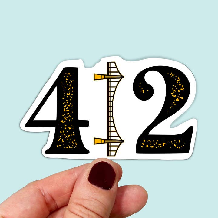 Waterproof Vinyl Pittsburgh 412 Bridge Magnet for wholesale by Songbird Artistry