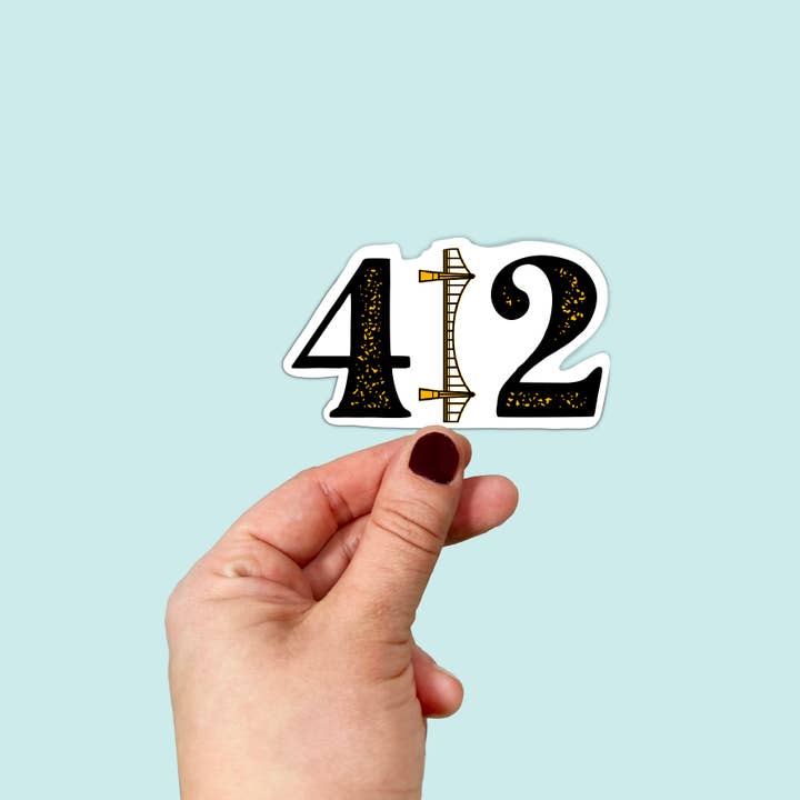 Waterdichte vinyl Pittsburgh 412 Bridge-sticker voor wholesale door Songbird Artistry