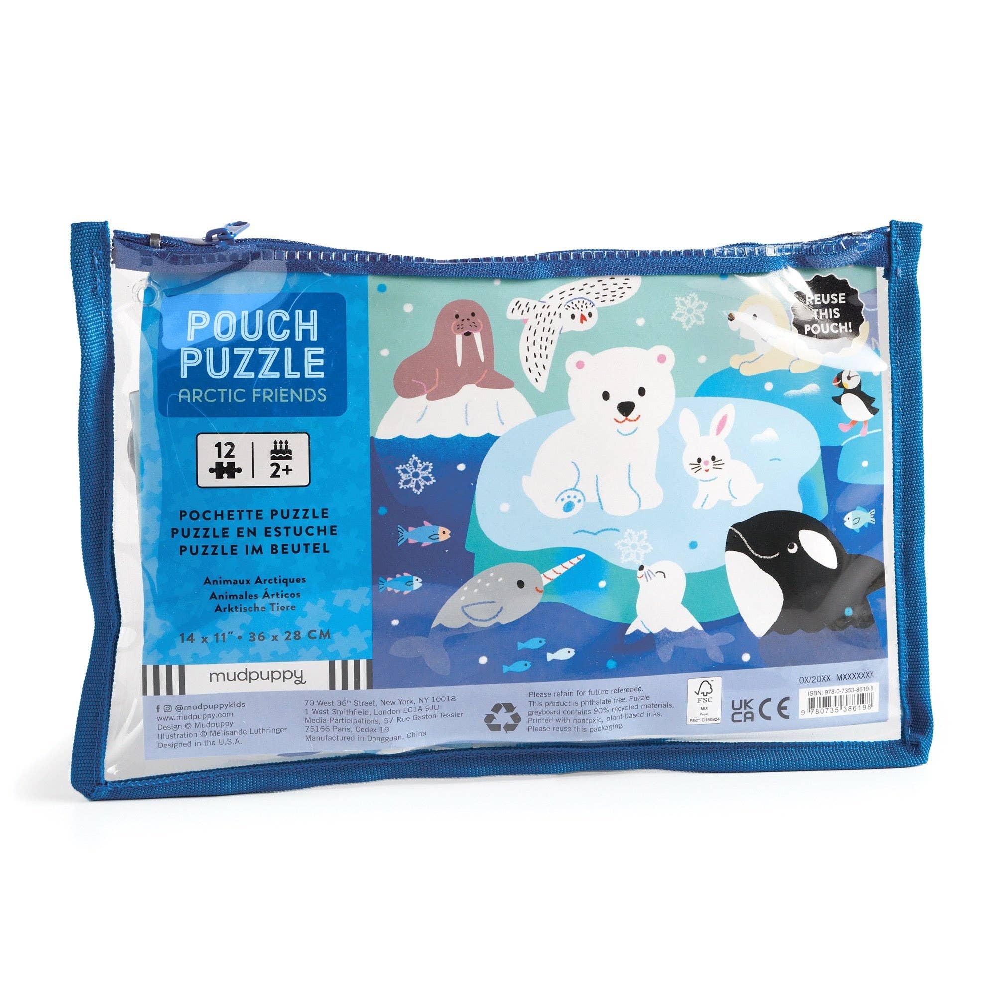 Chronicle Books - Wholesale Puzzle - Kids - Arctic Friends 12-Piece Pouch Puzzle0