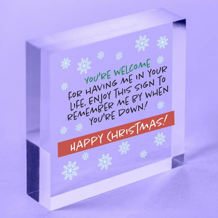 Targa acrilica natalizia per gran zio per la vendita all'ingrosso da parte di 2PersonalShop