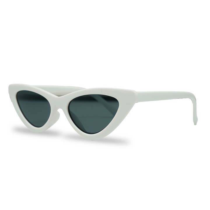 Funky Junque - Wholesale Sunglasses – kids - Kids Sunglasses - White (Narrow Cat-Eye)