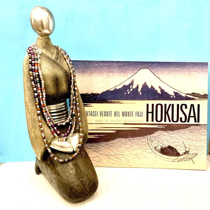 Atisha Spiritual Shop - Venta al por mayor Collares de cuentas/perlas - COLLAR SHAMADI ~ de piedra dura natural, granos y anillos de acero inoxidable3