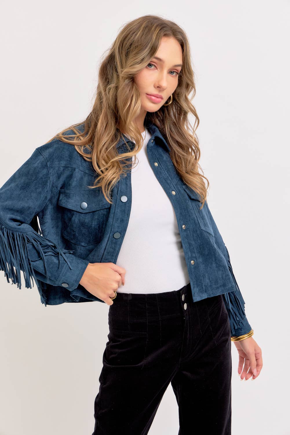 Sweet Lovely by Jen – Großhandel Hemdjacke/Shacket – Damen – Western-inspirierte Wildleder-Shacket31