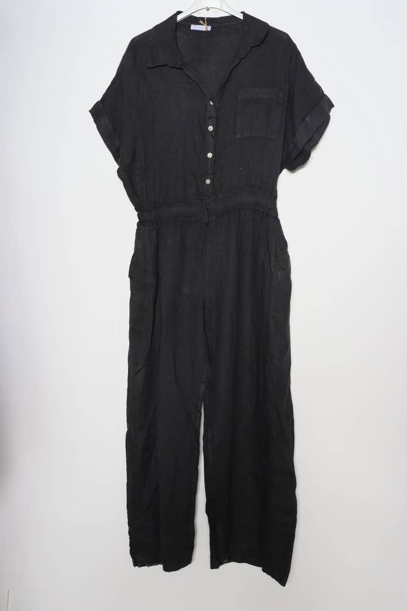 LÉA & LUC – Macacão - Mulher por atacado – Macacão feminino 100% linho REF.219022