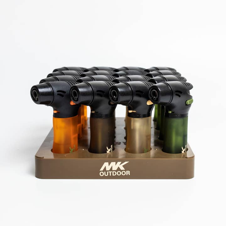 MK Lighter Company - Wholesale Lighter - MK Lighter Outdoor Series, 2PC Mini Torch Lighter For Tray