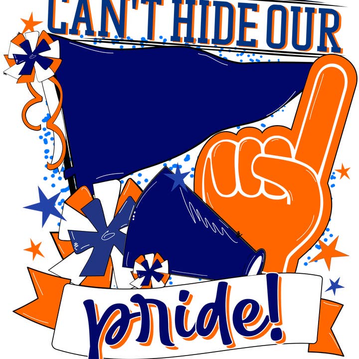 School Pride Door Hanger, Navy and Orange, DECOE-W-904926-DH , 22" Door Hanger for wholesale by DecoExchange