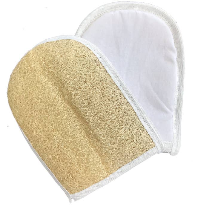 loofah scrubbing glove for wholesale by Sabish Naturals