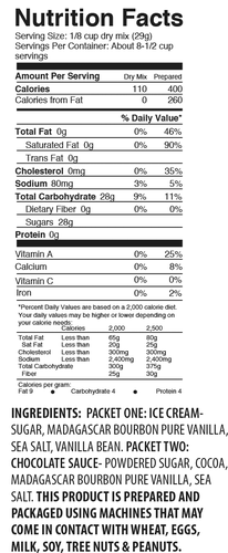 The Invisible Chef - Wholesale Ice Cream/Sorbet - Vanilla Ice Cream & Chocolate Topping - 8.28 oz4