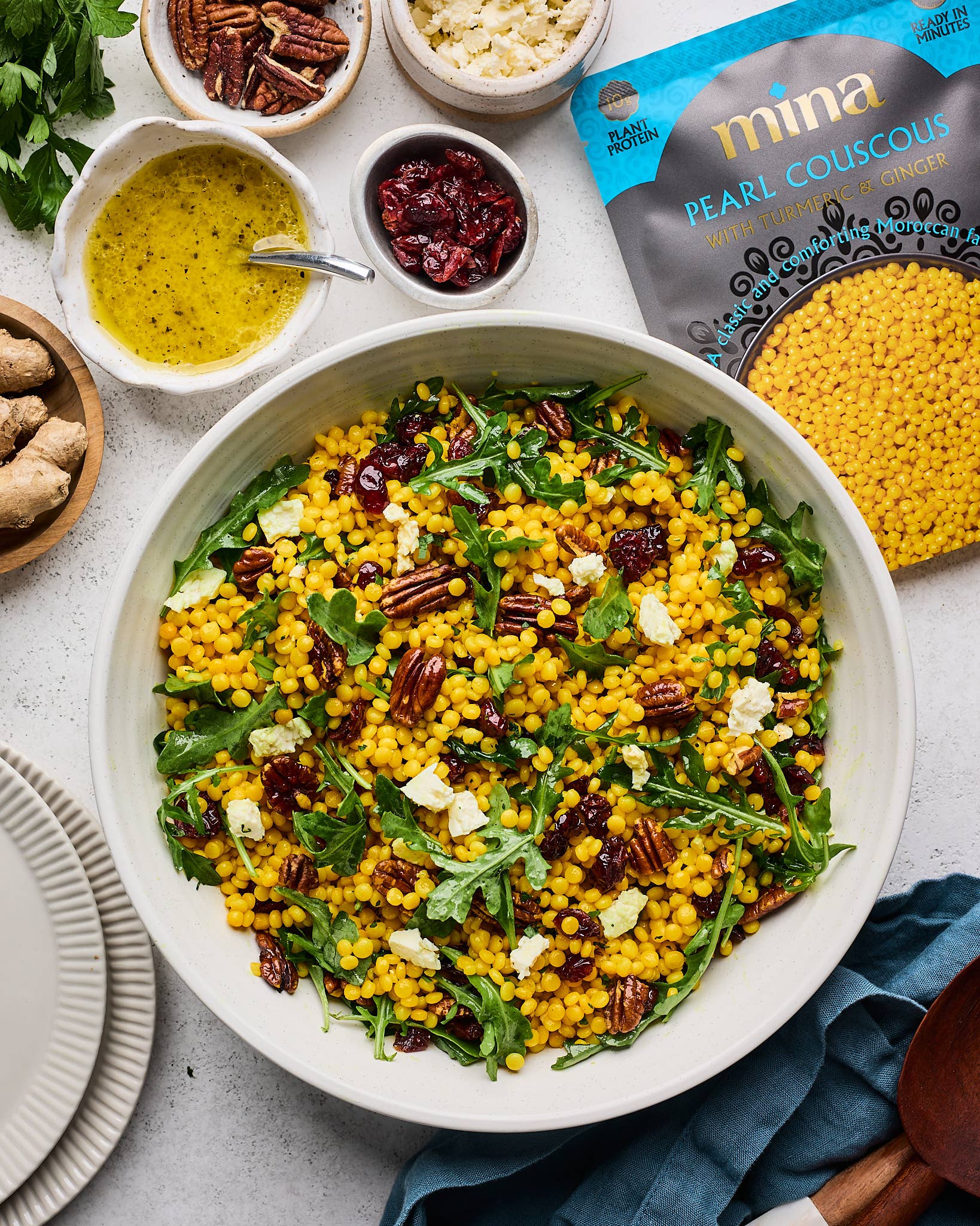 Mina - Wholesale Pasta - 7 oz Pearl Couscous with Turmeric & Ginger3