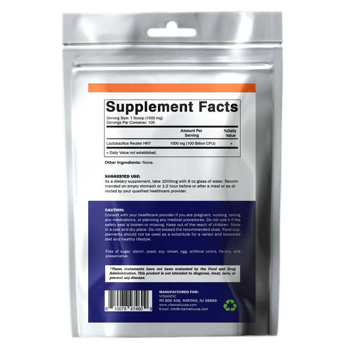 Vitamatic - Wholesale Oral Supplement/Vitamin - Vitamatic | Lactobacillus Reuteri Probiotic Powder| 100 Gram