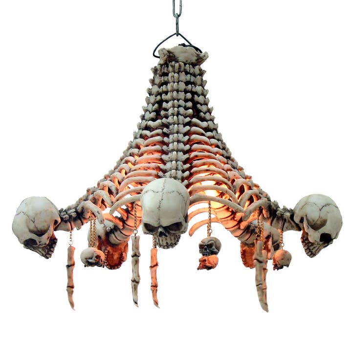 Pacific Trading - Vente Lustre/Suspension - Lampe Lustre Gothique Crâne1
