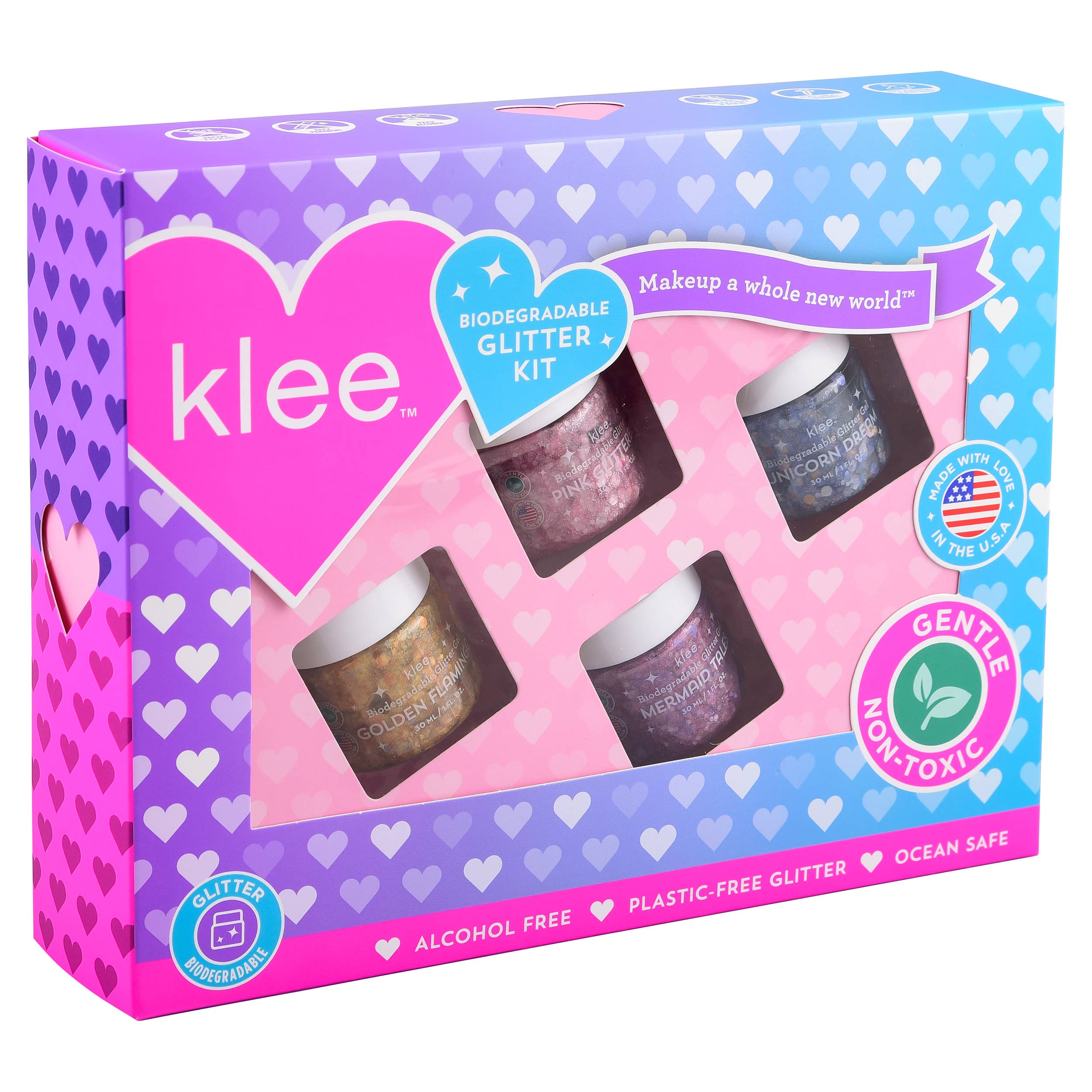 Klee Naturals - Wholesale Body Glitter/Shimmer - Mermaid Paradise - Klee Biodegradable Glitter Gel 4PC Set2