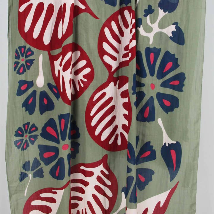 Les Belles Vagabondes - Wholesale Head Scarf - Women's - Ecuador Kaki Organic Cotton Scarf