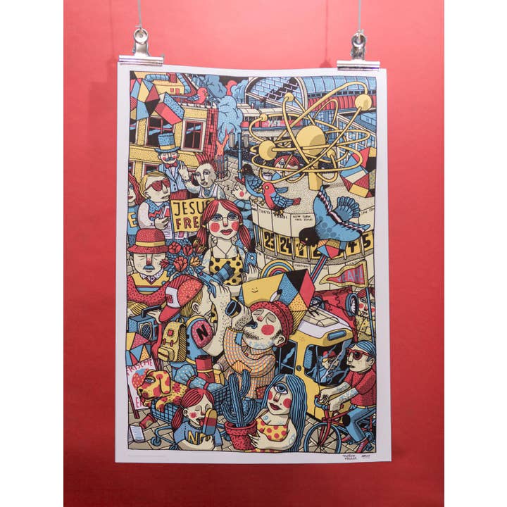 Poster »Alexanderplatz WZU« für den Großhandel von Martin Krusche Illustration