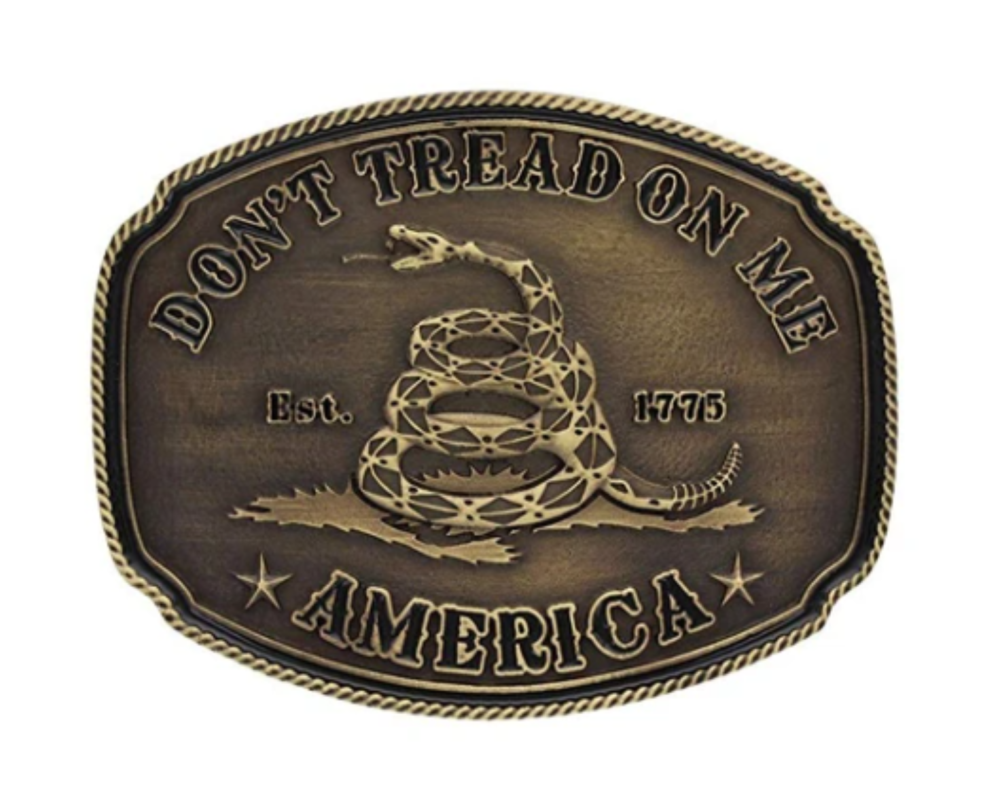 SimpleNGreat - Wholesale Belt Buckle - Men's - Don't Tread On Me Western Cowboy Belt Buckle 16371