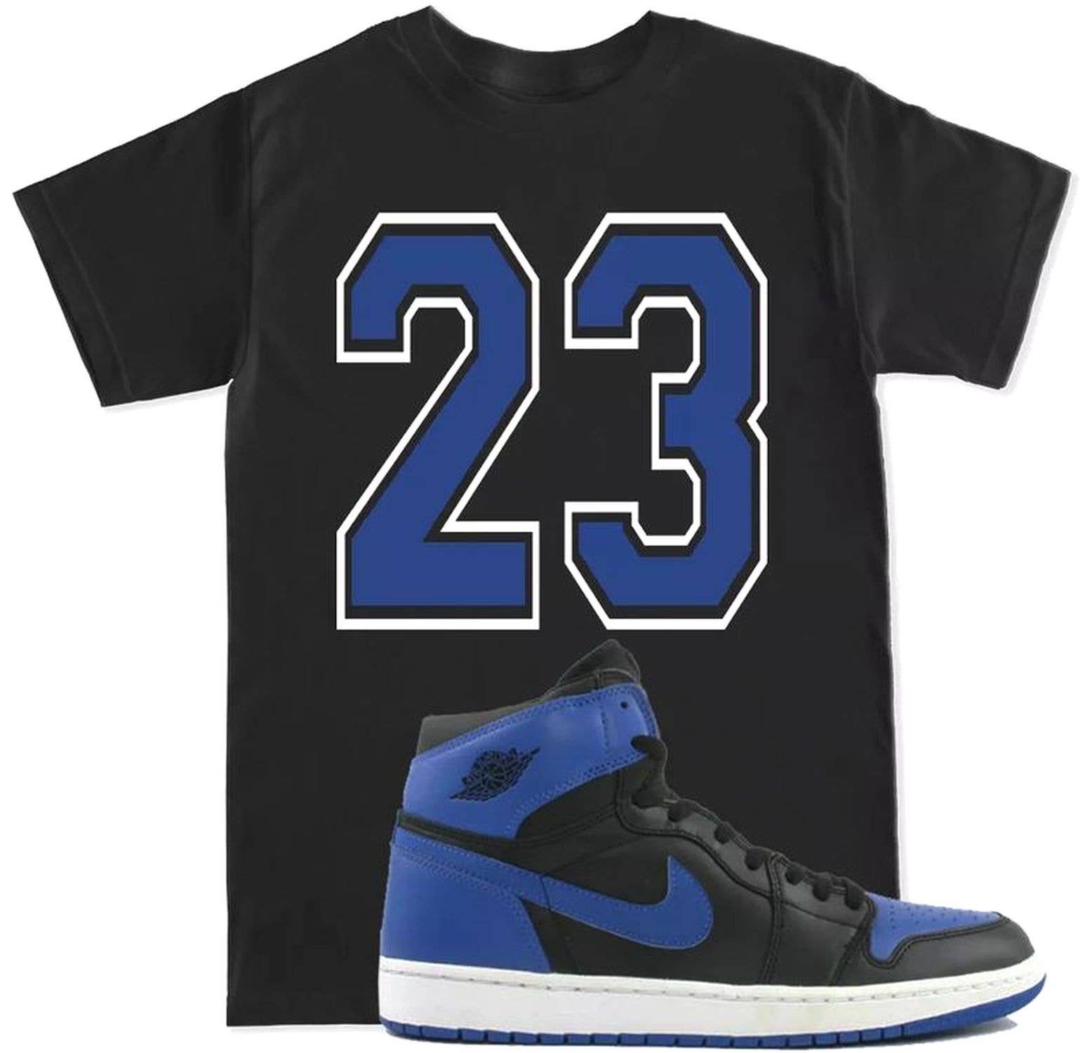Wholesale 23 Royal Blue Shirt Matches Air Jordan Retro Black