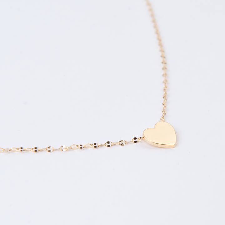 Gold getauchte Herz-Halskette für den Großhandel von ALEX + ANDY