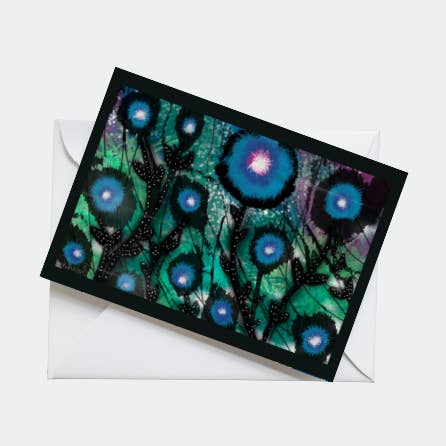 Art Greeting Card 5x7 - Celestial Garden - Single Card for wholesale by Wild Thorn Collective