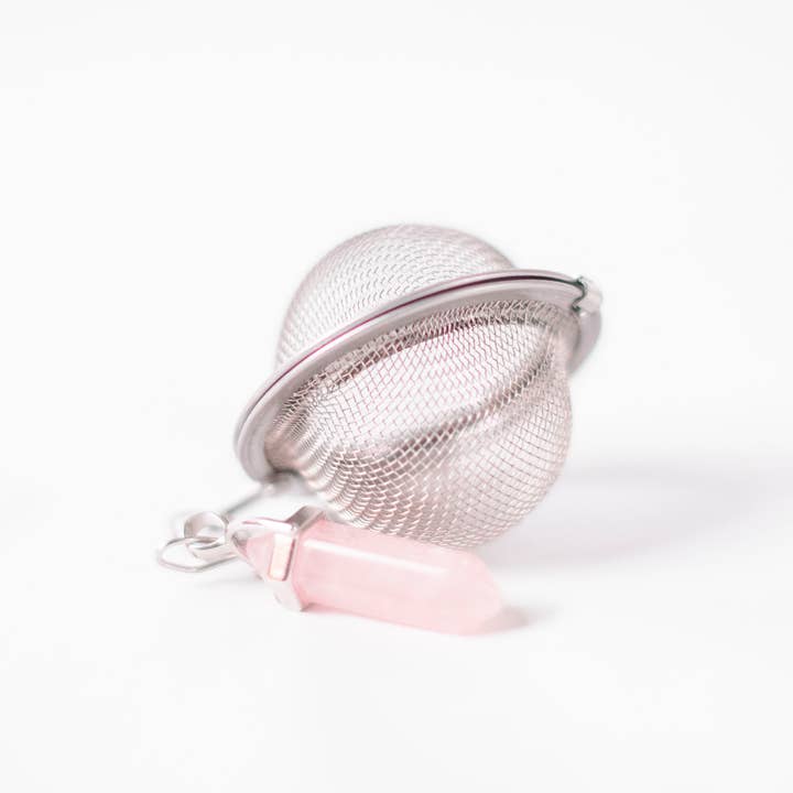 The Blue Yogi - Wholesale Tea Strainer/Infuser - Crystal Tea Strainer- Rose Quartz