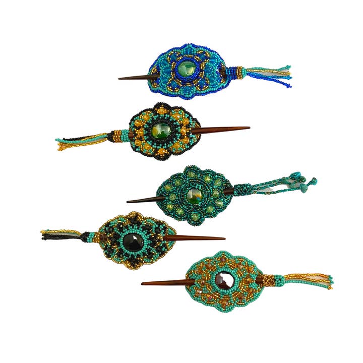 Lumily - Wholesale Barrette - Women's - Michelle Seed Bead Barrette (Assorted) - Guatemala8