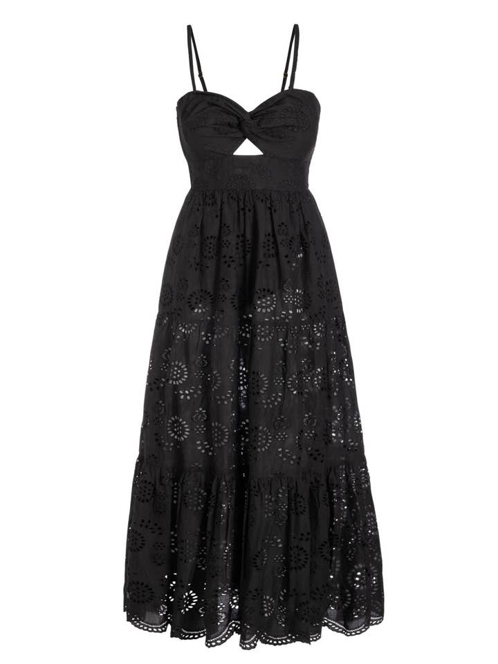 Jillian Dress In Black Eyelet for wholesale on Faire