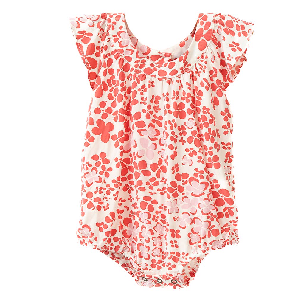 Balizen Direct from Bali - Wholesale Bodysuit (Non-Footed) - Baby - Rayon Romper | Hydrangea Bright Coral