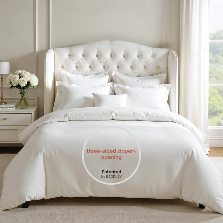 Housse de couette Supreme White Easy-Change® pour la vente par Beddley