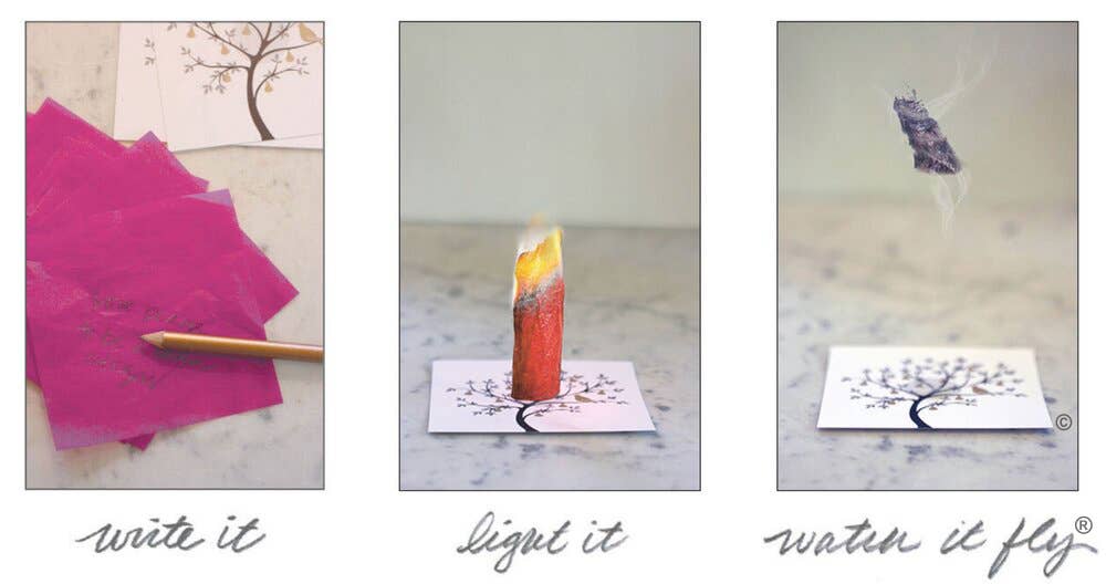 FLYING WISH PAPER ® - Wholesale Meditation Supplies - CELESTIAL — Flying Wish Paper® Standard Mini WISHING KIT™4