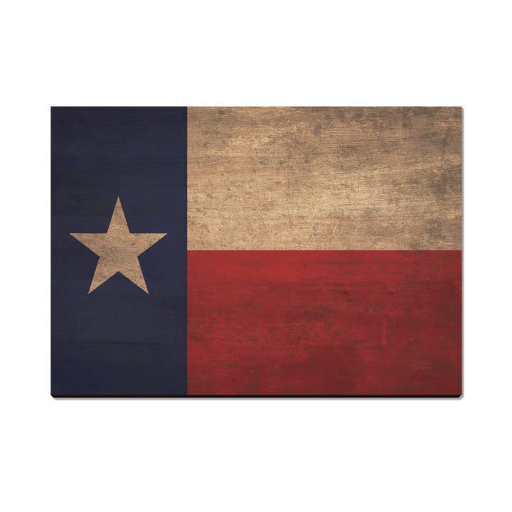 Drapeau en bois rustique du Texas - Cartes postales et aimants en bois pour la vente par DaydreamHQ