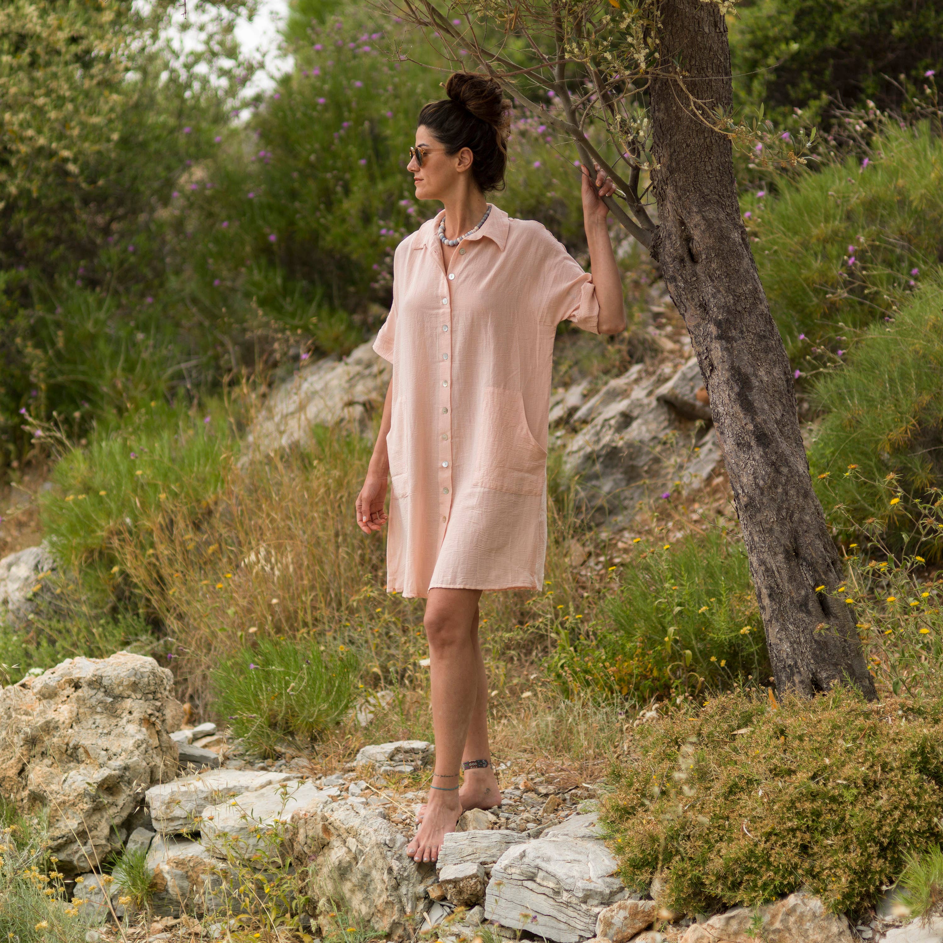 loom.ist – Vestido - Mulher por atacado – Vestido Camisa Mini Sile28