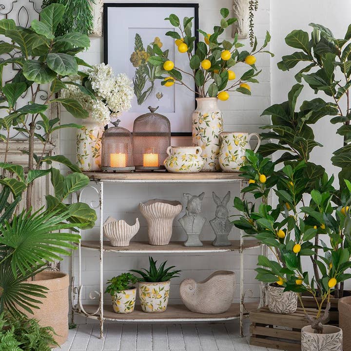 A&B Home Group Inc. - Wholesale Plant Pot - 7.5x7.3x5.5" Sand and Cement Clam Shell Planter Beige9