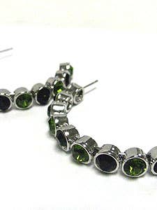 ( Q210 ) CRYSTAL LINK ARC EARRING for wholesale by Jewelry Max