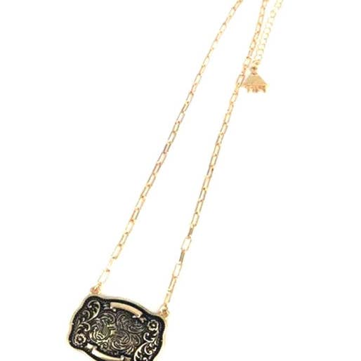 Snowing West - Vente Colliers à pendentif - Collier avec boucle de ceinture occidentale