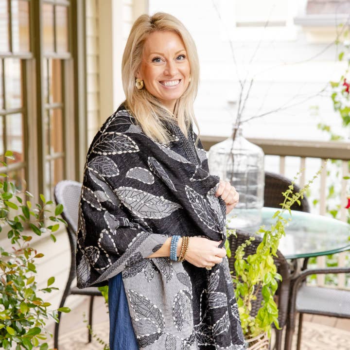 Night Fall Shawl for wholesale by Rahab's Rope