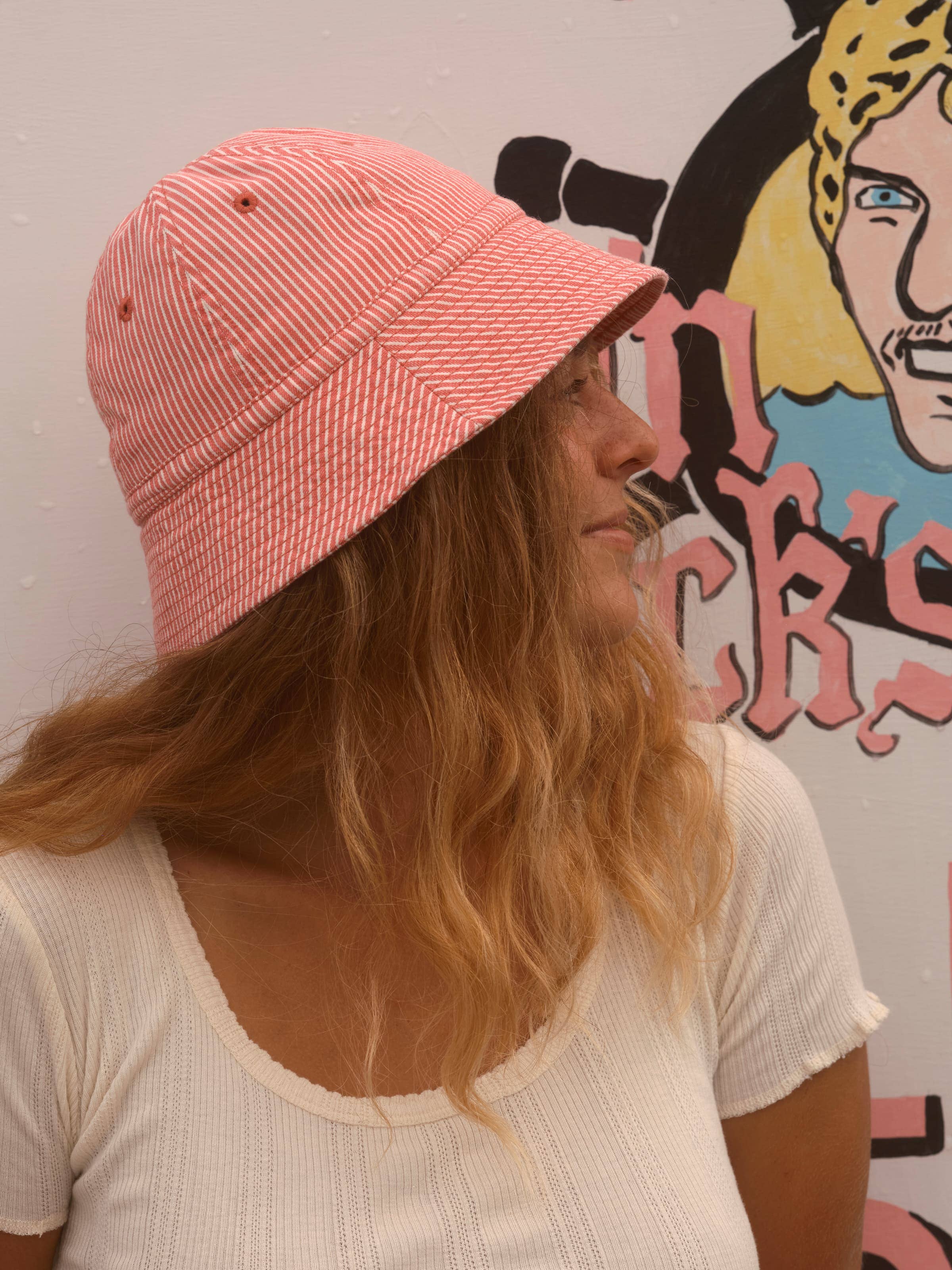 Candy Stripe Cupola Bucket Hat for wholesale on Faire2