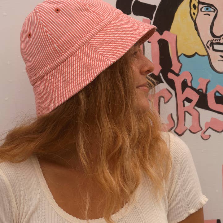 Candy Stripe Cupola Bucket Hat for wholesale on Faire2