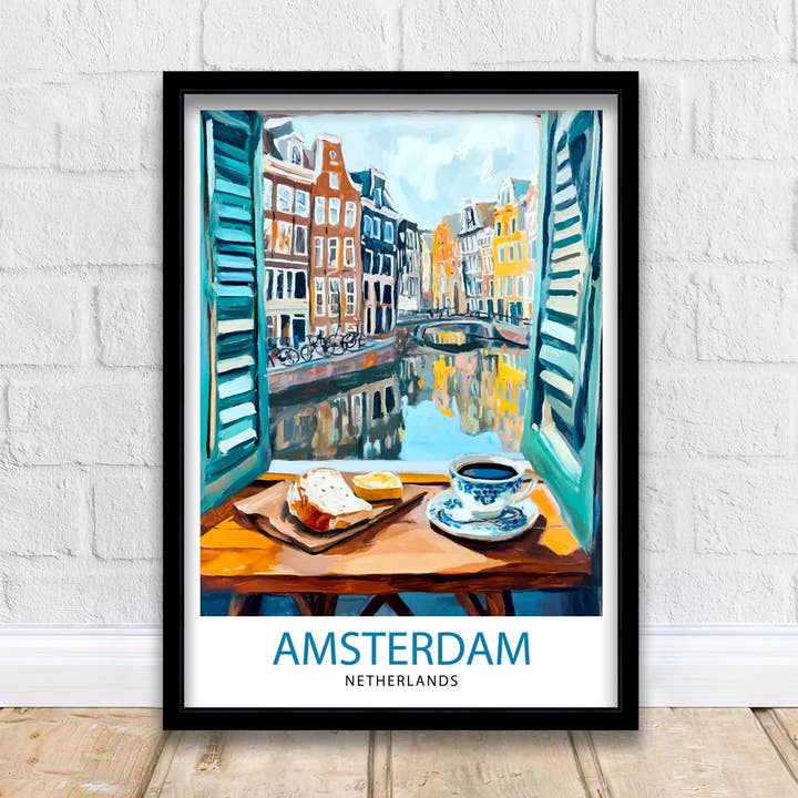 Amsterdam Travel Poster for wholesale by InkNPrintz