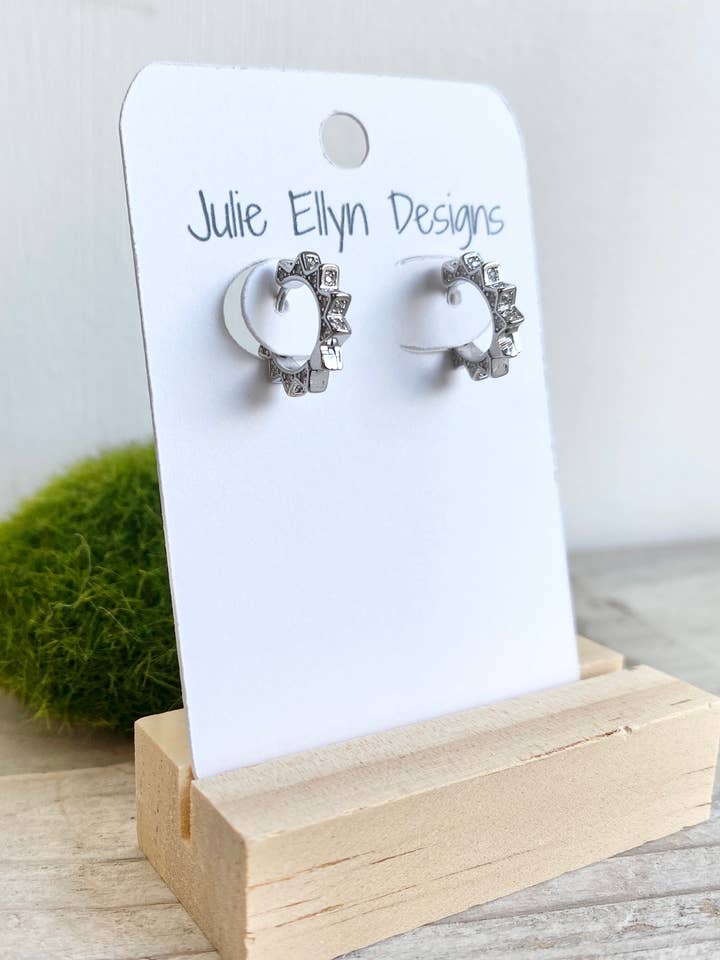 Huggies - Pave CZ Spikes for wholesale by Julie Ellyn Designs