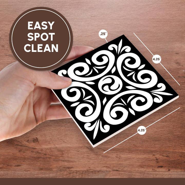 3dRose - Wholesale Coasters - 3dRose, Curly Design Repeated, Coaster6