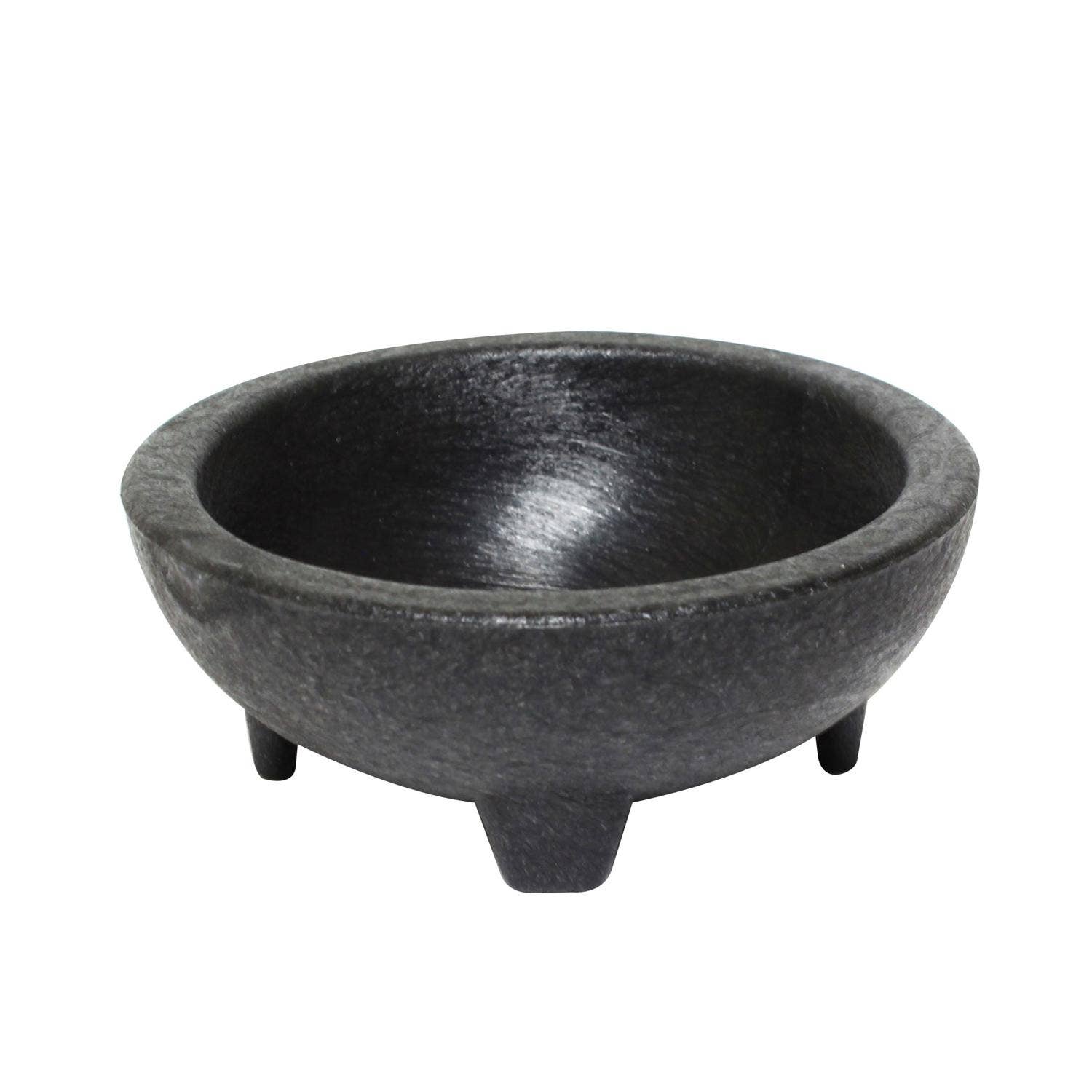 KT Supply - Wholesale Bowl - 4 Oz. Molcajete Salsa Bowl, Plastic, Black, 4/PK0
