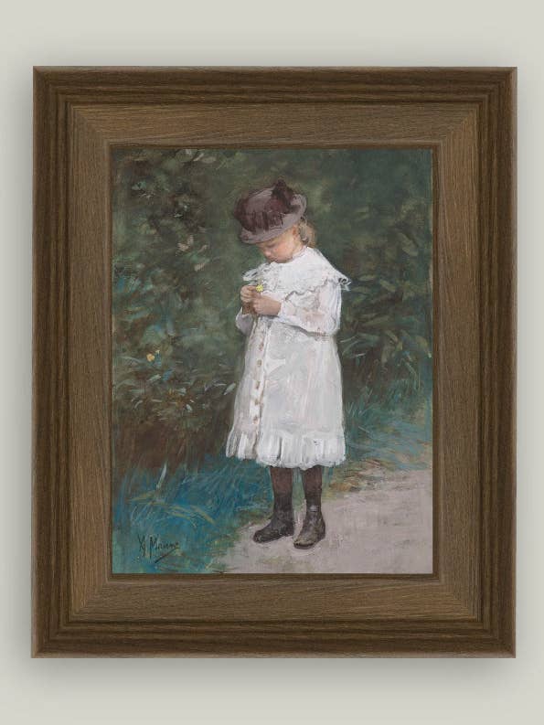 Mauve Daughter of the Artist Framed Antique Art for wholesale by Petal Lane Home